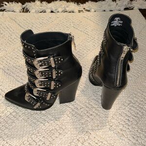 Steve Madden buckle heeled boots